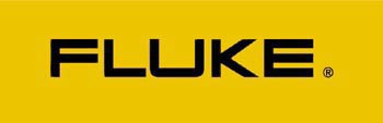 Fluke logo in black text on a yellow background